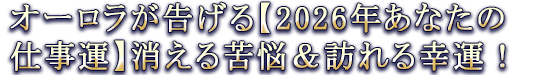 オーロラが告げる【2026年あなたの仕事運】消える苦悩＆訪れる幸運！