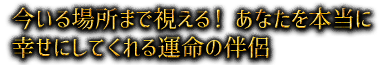 今いる場所まで視える！ あなたを本当に幸せにしてくれる運命の伴侶